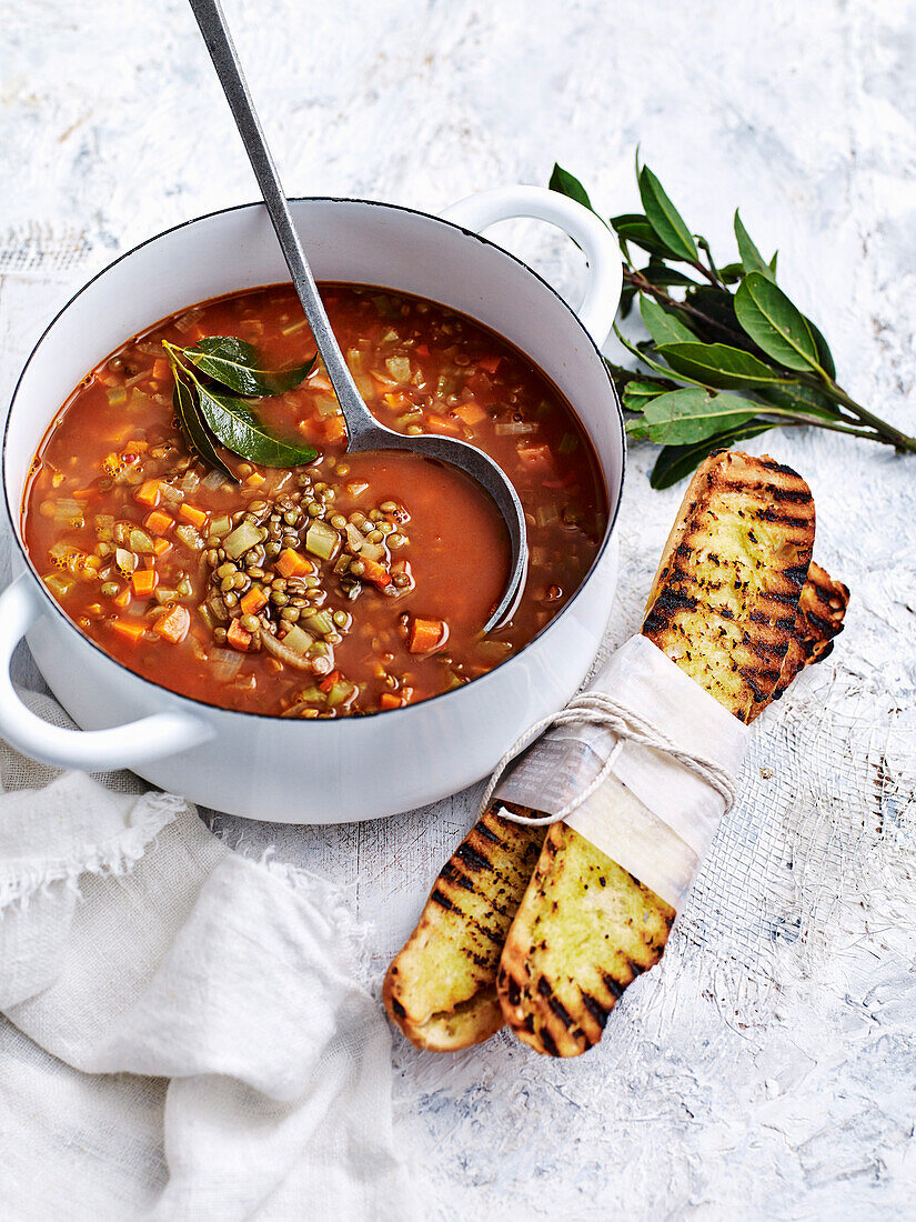 Lentil and vegetable soup