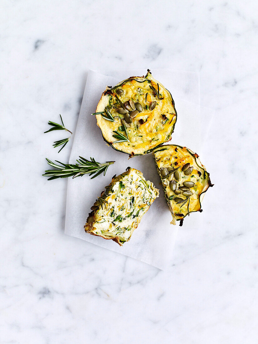 Mini-Frittata mit Kürbis und Rosmarin