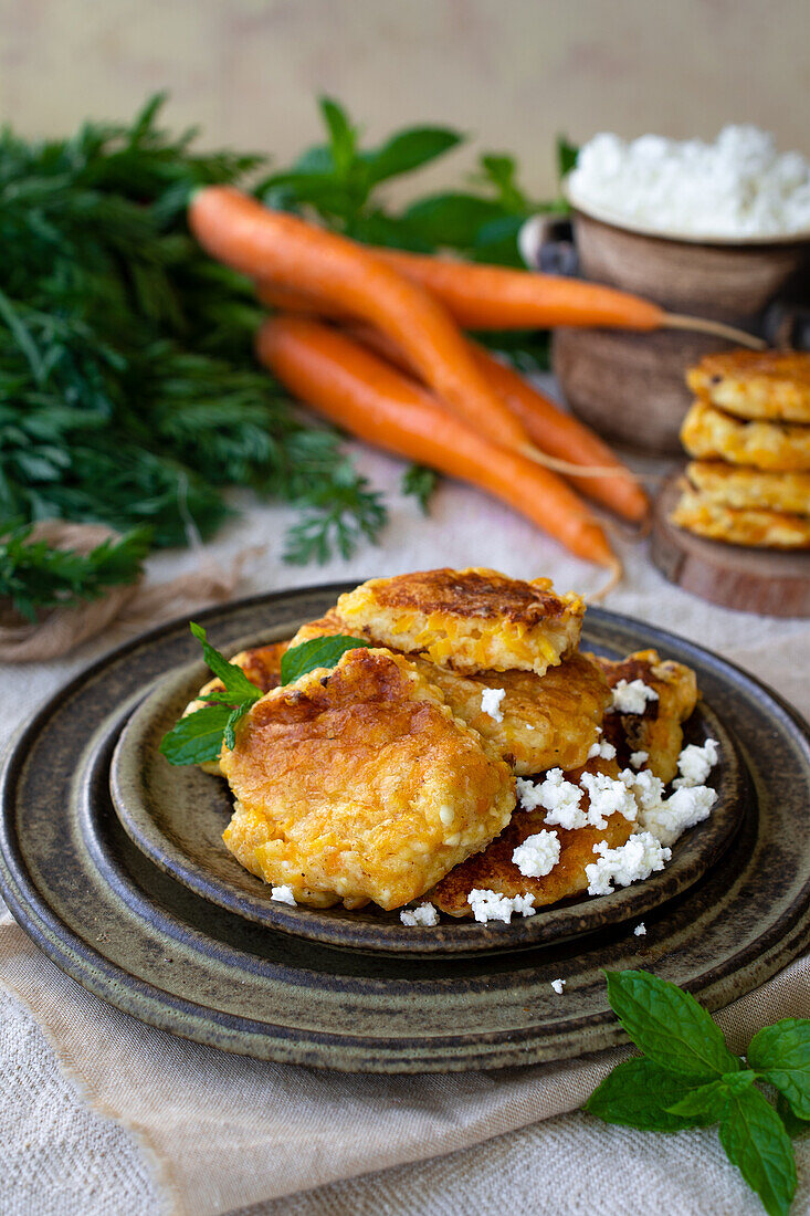 Carrot Cottage Cheese Fritters