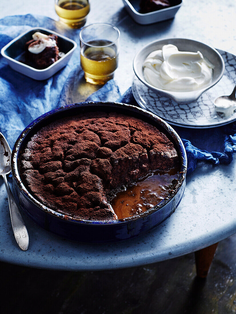 Tiramisu self-saucing pudding