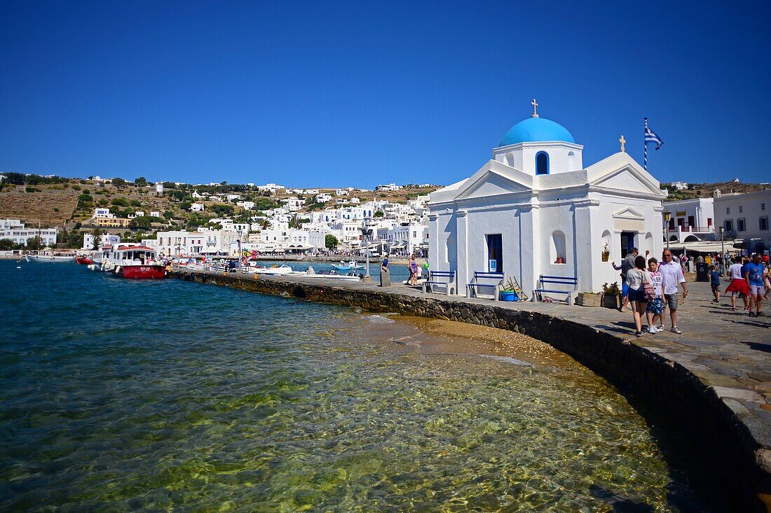 Orthodoxe Kirche Agios Nikolakis (Sankt Nikolaus) in Mykonos-Stadt, Griechenland