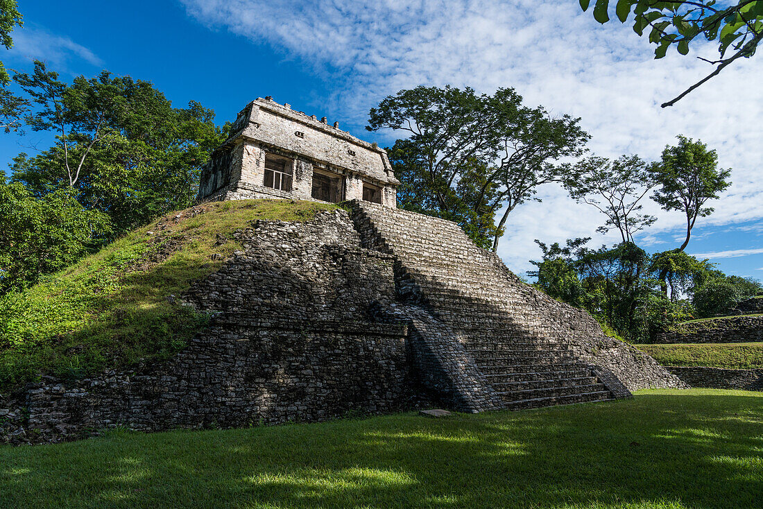 Der Tempel des Grafen in den Ruinen der Maya-Stadt Palenque, Palenque National Park, Chiapas, Mexiko. Eine Stätte des UNESCO-Weltkulturerbes.