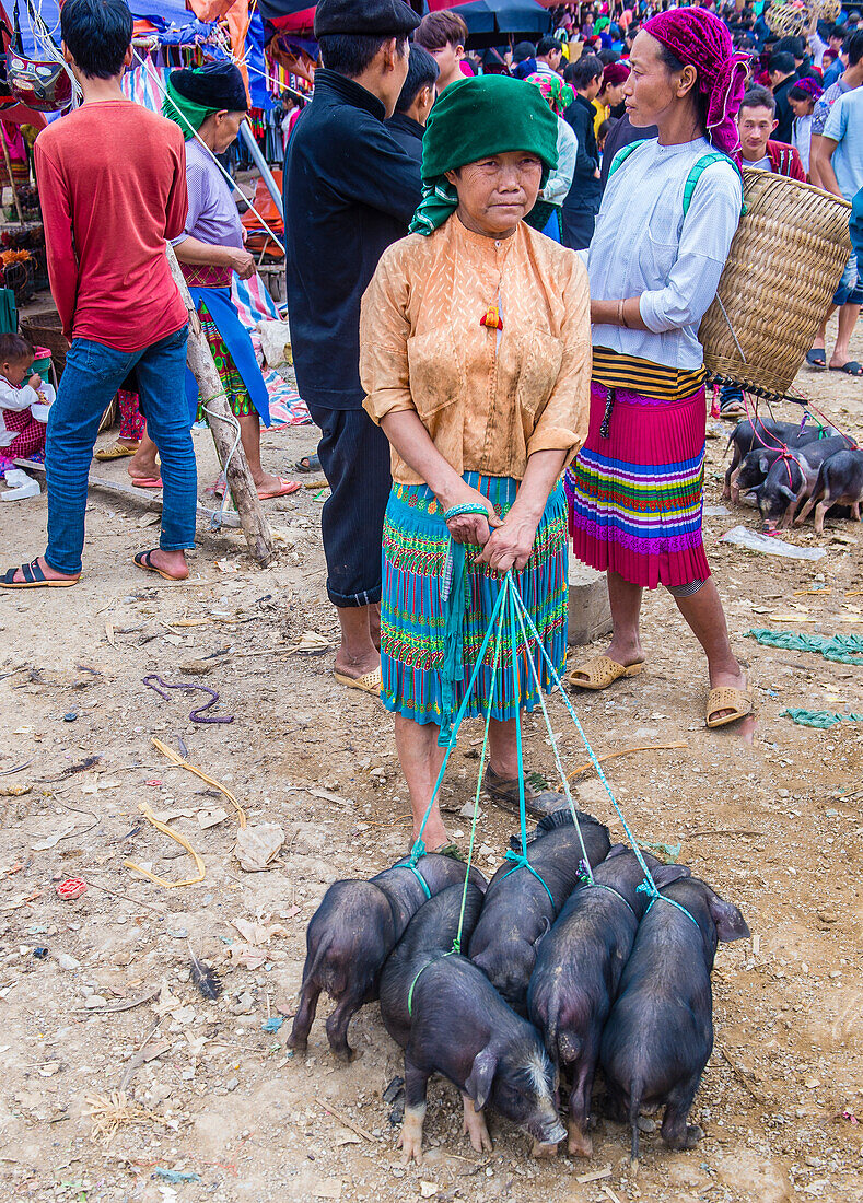 Der Wochenendmarkt in Dong Van Vietnam