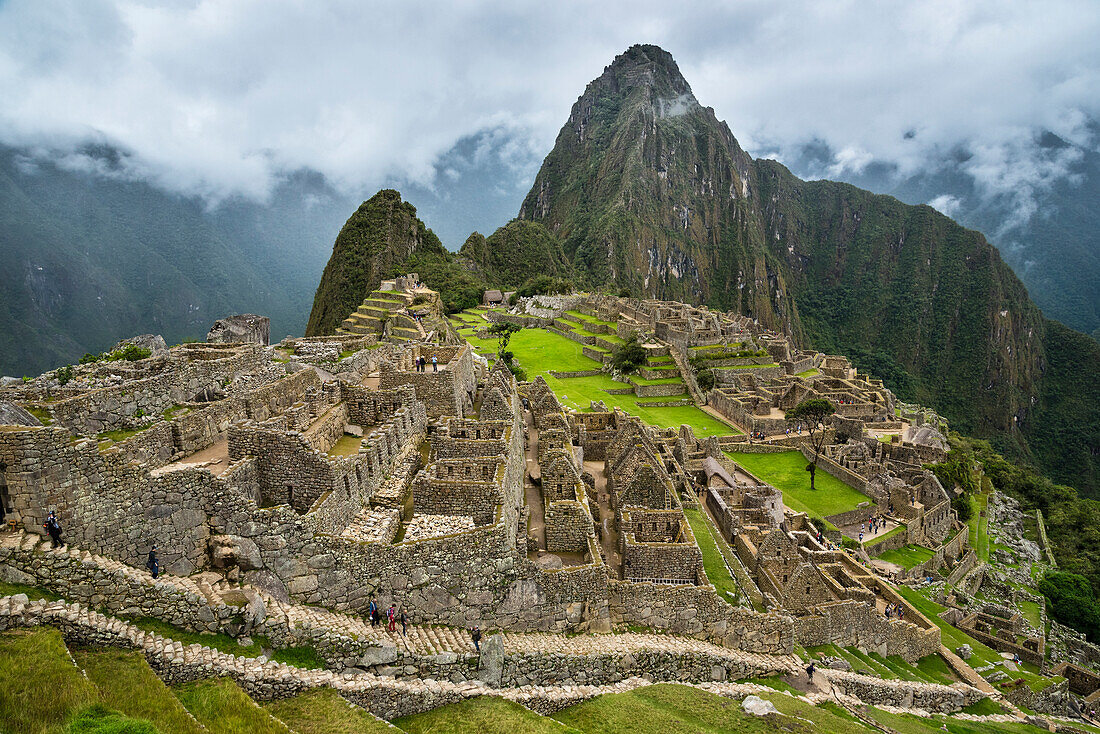 Inca ruins at Machu Picchu, Peru.