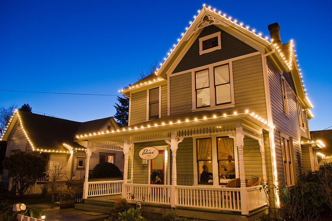 The Painted Lady restaurant in Newberg, Oregon.
