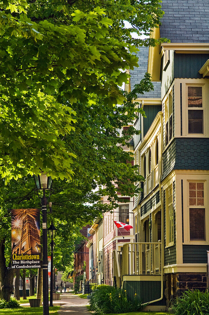 Gasthäuser auf Great George; Great George Street, Charlottetown, Prince Edward Island, Kanada.