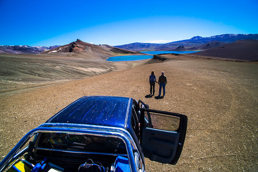 Exploring Perito Moreno National Park high altitude lakes by 4wd, Santa Cruz Province, Argentinian Patagonia, Argentina