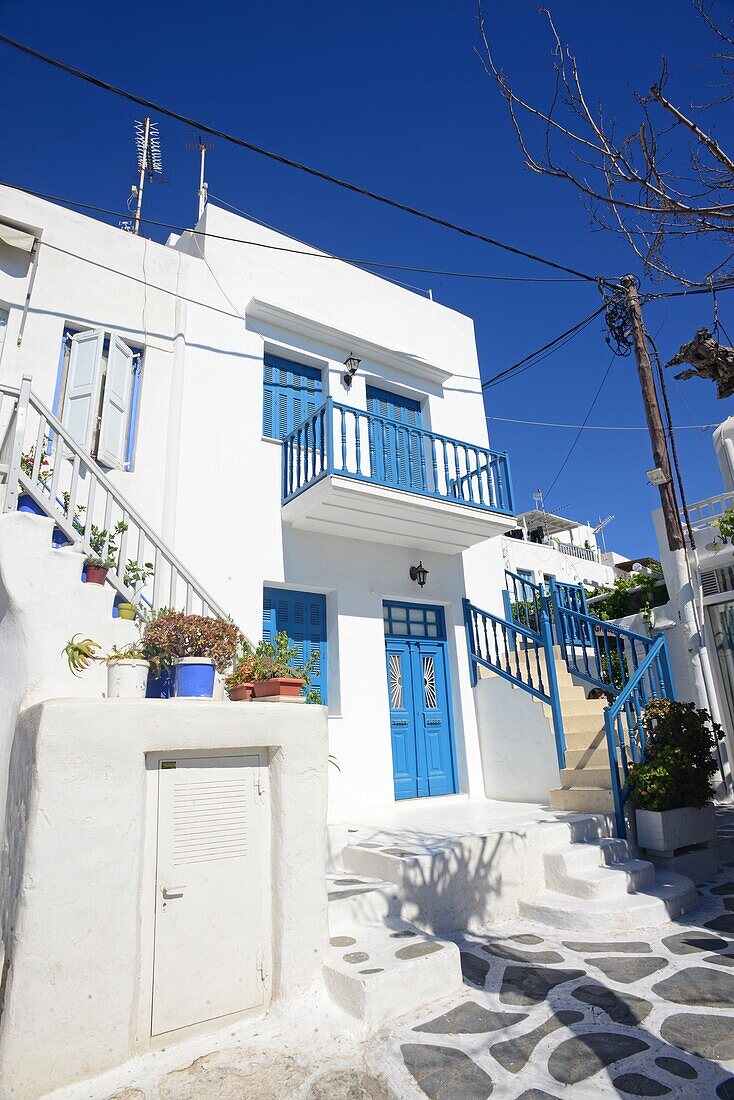 Straßen von Mykonos, Griechenland