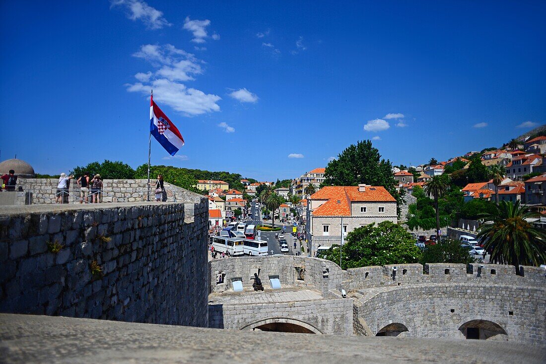 Walls of Old Town of Dubrovnik, Croatia