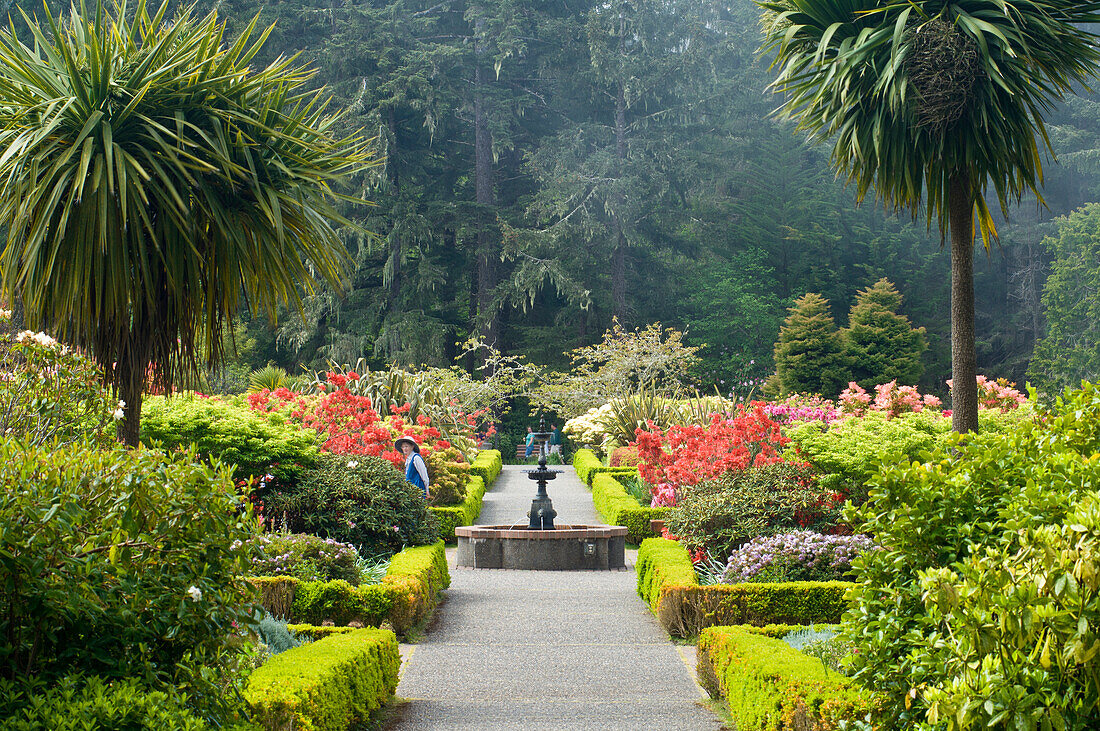 Gardens in the former Simpson Estate at Shore Acres State Park, southern Oregon coast.