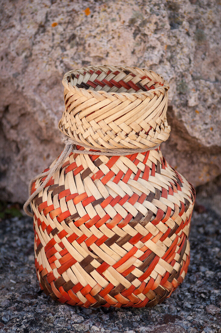 Tarahumara woven basket; Copper Canyon, Mexico.