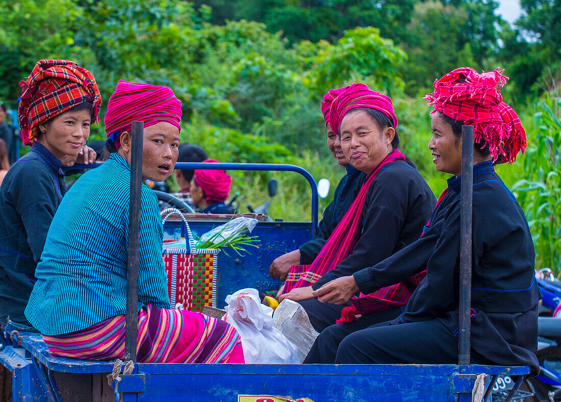 Pao tribe women in Shan state Myanmar
