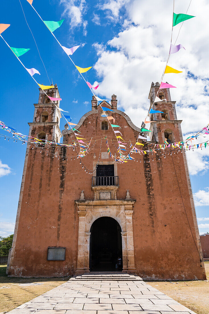 The colonial Church of Our Lady of the Assumption was completed by Franciscan friars in 1751 in the town of Tecoh, Yucatan, Mexico. In 1842, John Lloyd Stevens, the archeological explorer and author of "Incidents of Travel in Yucatan" climbed this church tower to look for Mayan ruins in the surrounding jungle.