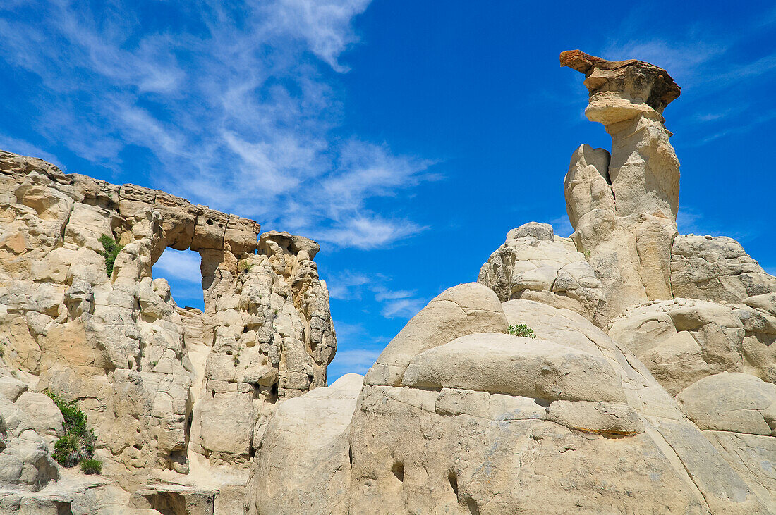 Felsformation "Hole in the Wall", Upper Missouri River Breaks National Monument, Montana.