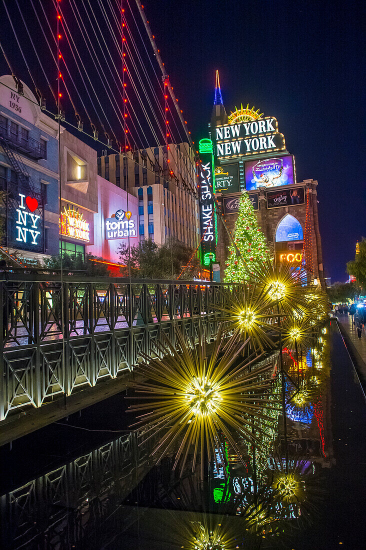 New York-New York Hotel & Casino in Las Vegas the hotel simulates the real New York City skyline and It was opened in 1997.