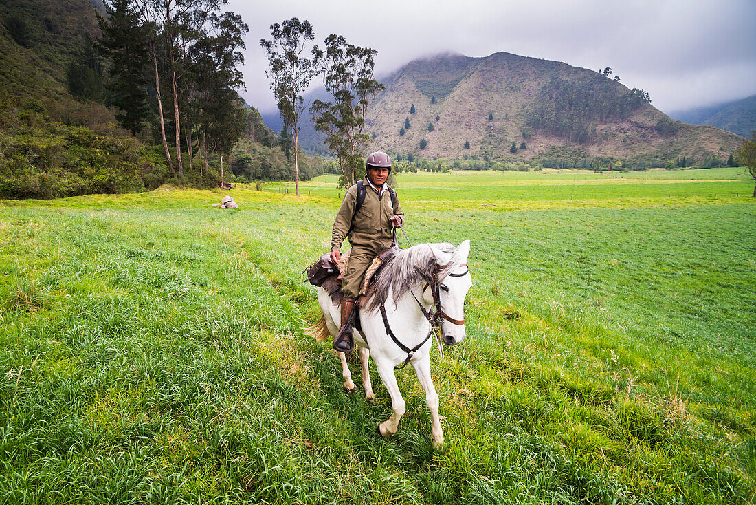 Reiten auf der Hacienda Zuleta, Imbabura, Ecuador, Südamerika