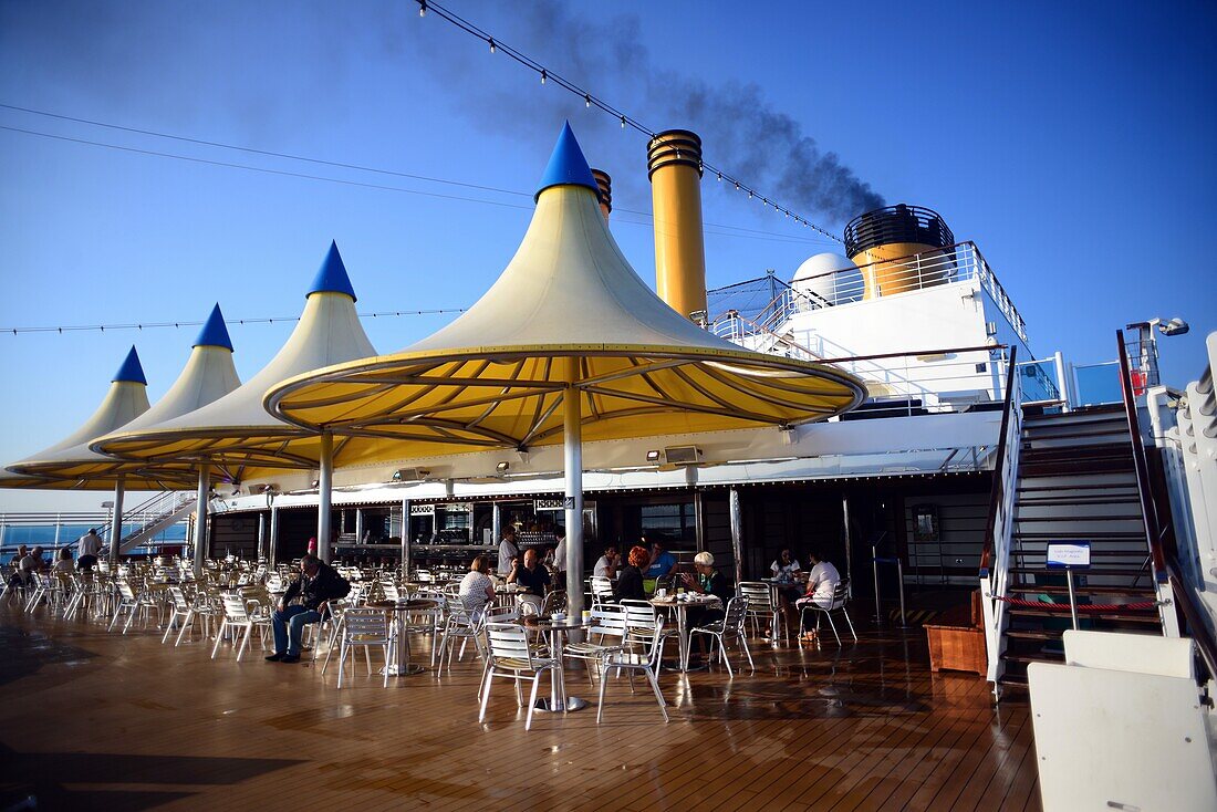Bar terrace on cruise deck