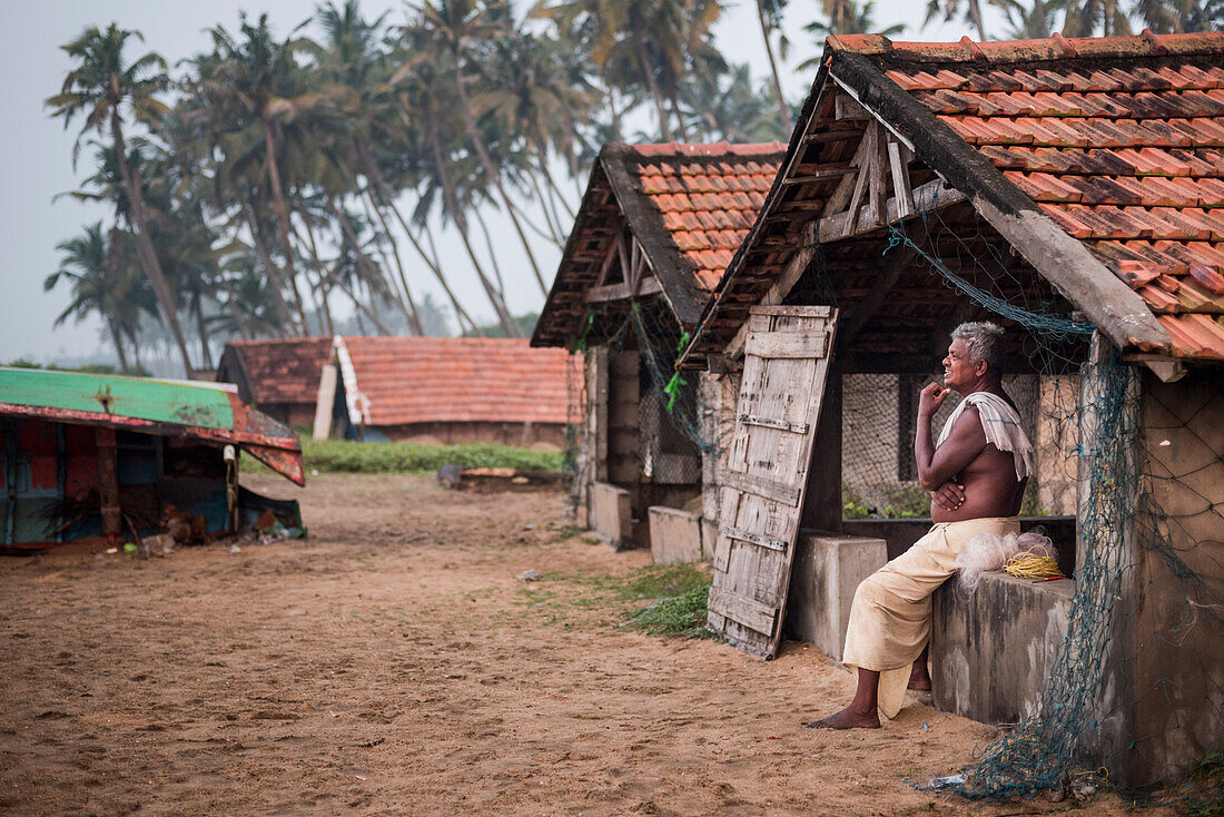 Fisherman at Kappil Beach, Varkala, Kerala, India