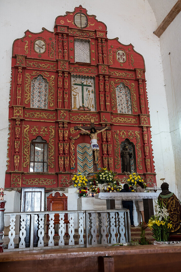 The colonial Church of San Mateo was completed in 1779 under the direction of Franciscan friars in the town of Santa Elena, Yucatan, Mexico.