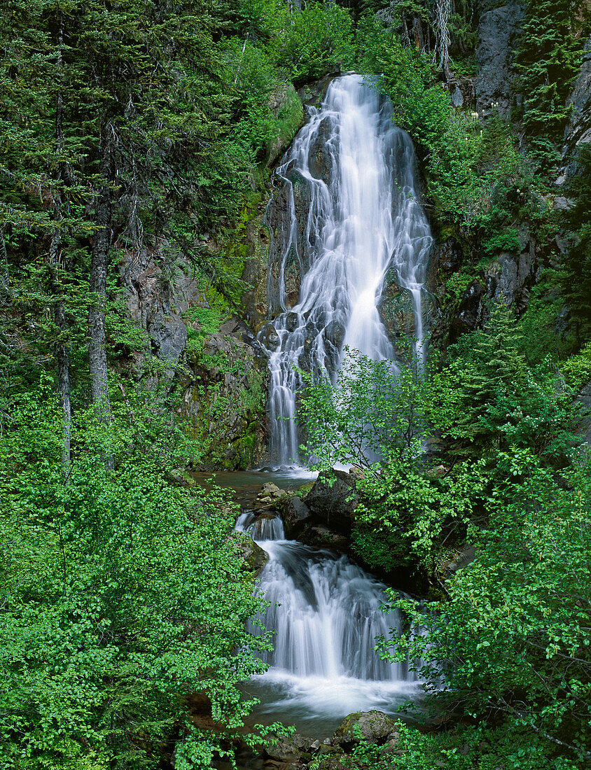 Sahale Falls, Mount Hood National Forest, Cascade Mountains, Oregon.