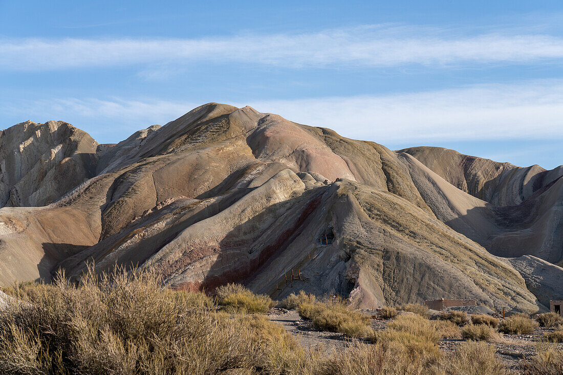Remains of a silver-mining operation from the 1800s in the area of the Hill of Seven Colors near Calingasta, Argentina.
