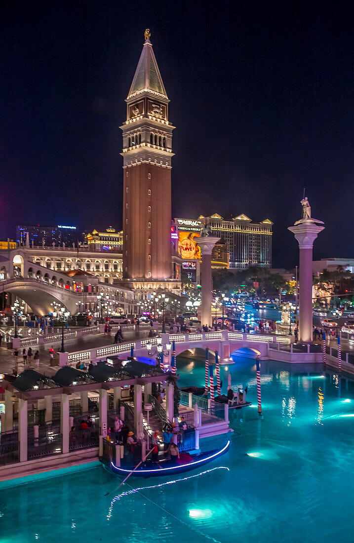 Das Venetian Hotel & Casino in Las Vegas. Mit mehr als 4000 Suiten ist es eines der berühmtesten Hotels der Welt.