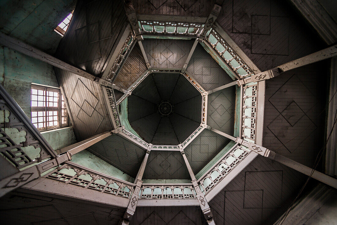 Interior of former Accountant General's Office and Currency Department Colonial Building, Yangon (Rangoon), Myanmar (Burma)