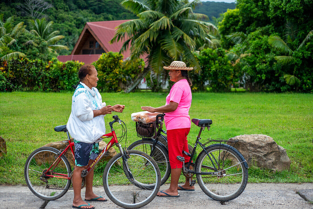 Portrait of a local people in Huahine, Society Islands, French Polynesia, South Pacific.