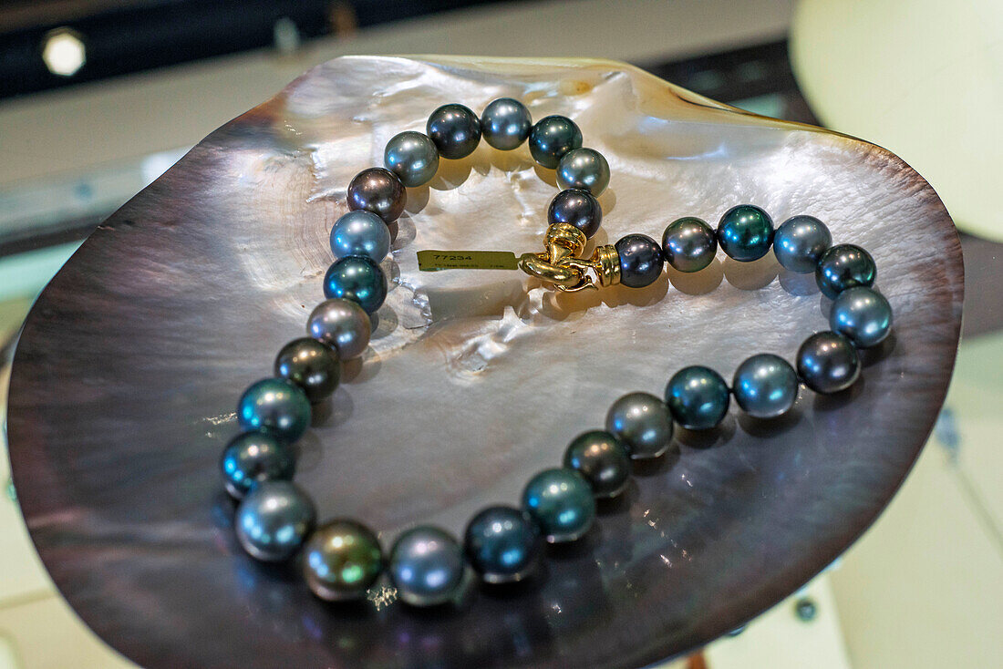 Geschäft Tahia Exquisite Tahiti-Perlen in Papeete, Tahiti, Französisch-Polynesien, Tahiti Nui, Gesellschaftsinseln, Französisch-Polynesien, Südpazifik.