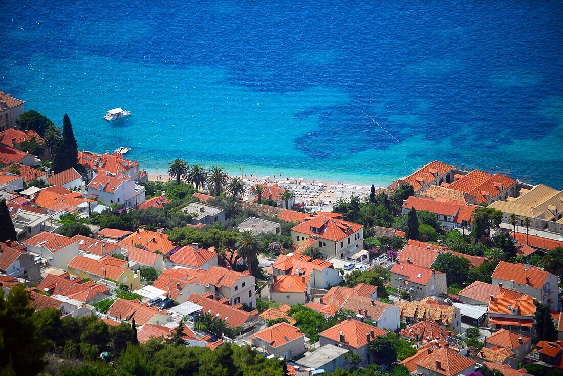 Blick auf die Altstadt von Dubrovnik von oben