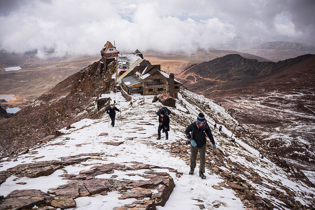 Besteigung des Berges Chacaltaya, La Paz, Departement La Paz, Bolivien