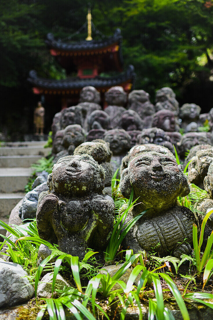 Der buddhistische Tempel Otagi Nenbutsu-ji im Stadtviertel Arashiyama in Kyoto, Japan