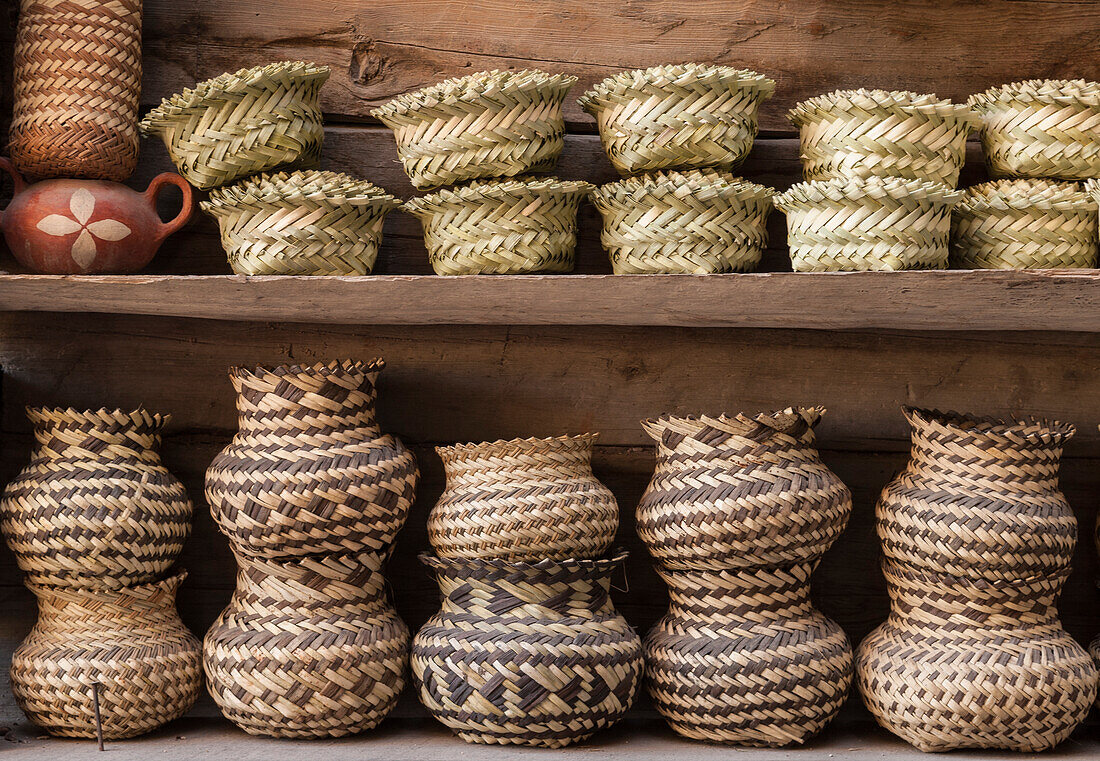 Tarahumara woven baskets; Copper Canyon, Chihuahua, Mexico.