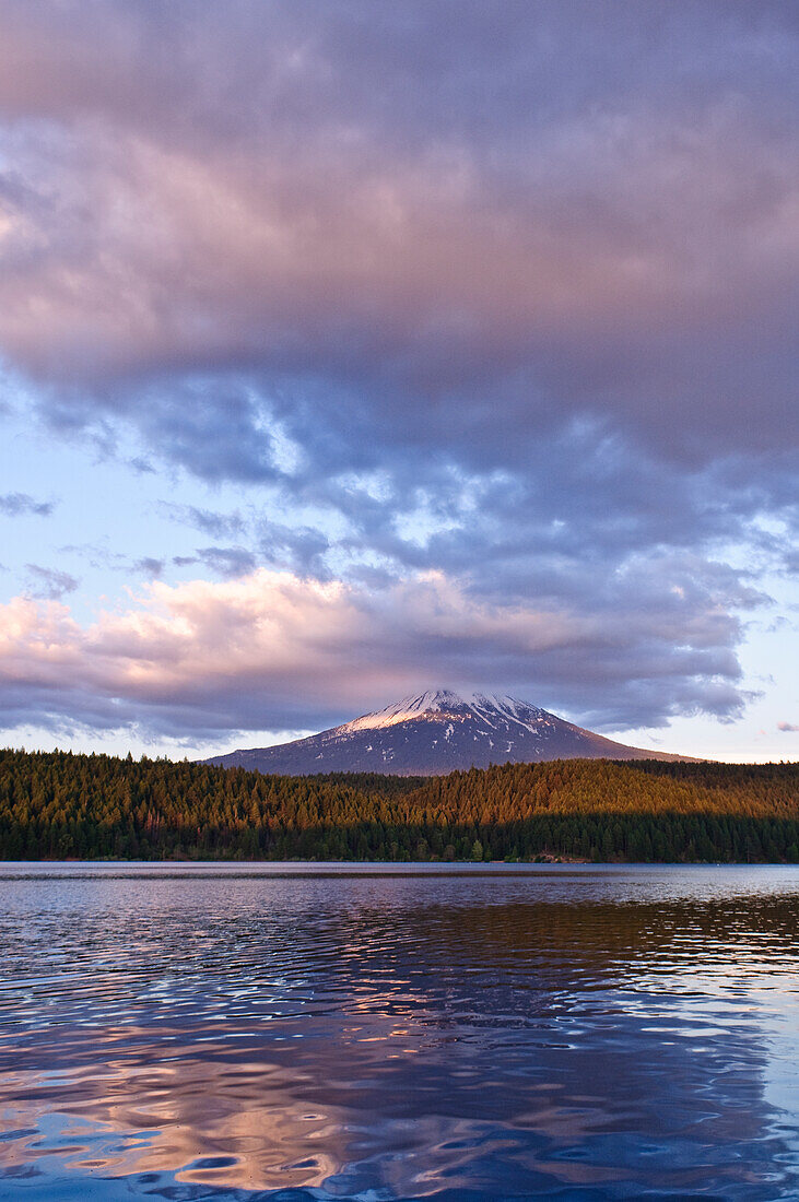 Mount McLoughlin from Willow Lake, Southern Oregon Cascades.