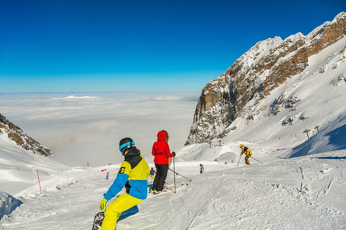 Gourette ski resort, Pyrenees Atlantiques, Aquitaine region, Ossau Valley, France