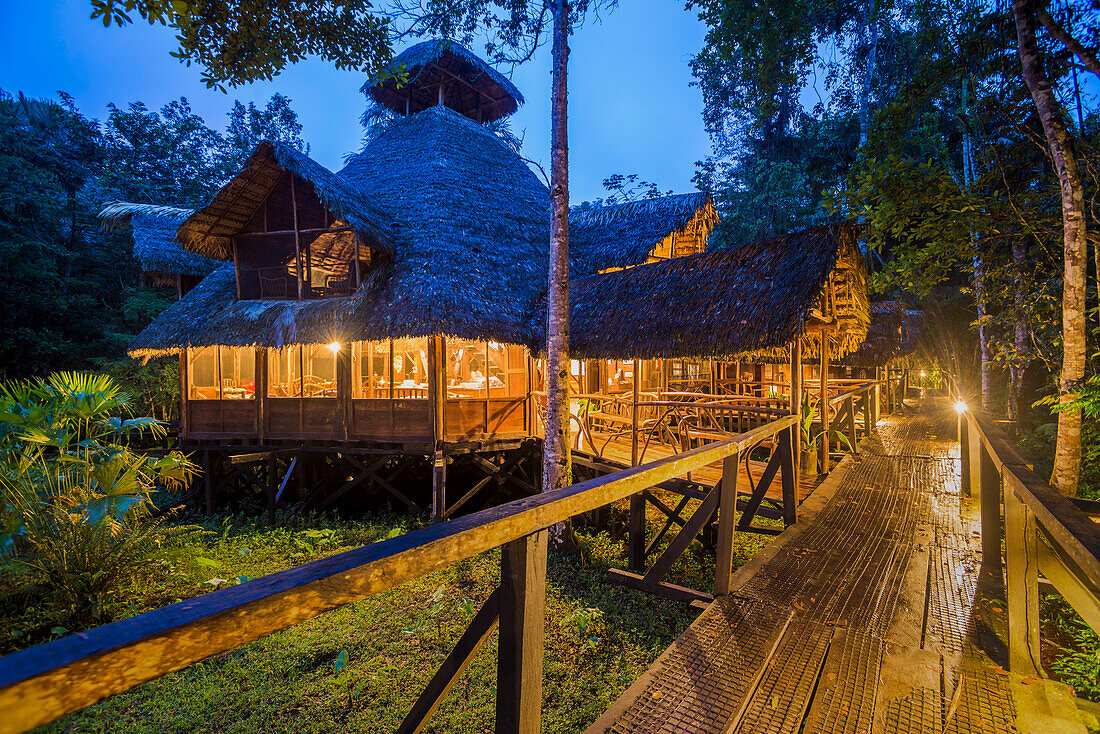 Sacha Lodge, eine Lodge im Amazonas-Regenwald in der Nähe von Coca in Euador, Südamerika