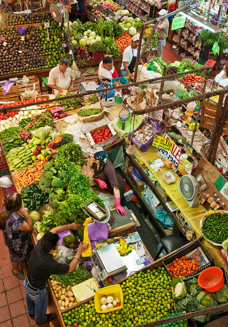 Produce stand at Mercado Libertad, Guadalajara, Mexico.