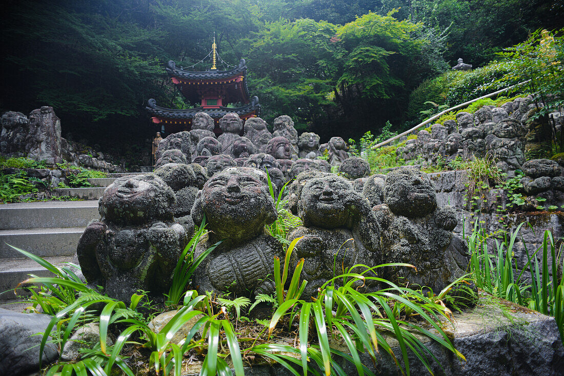 Der buddhistische Tempel Otagi Nenbutsu-ji im Stadtviertel Arashiyama in Kyoto, Japan