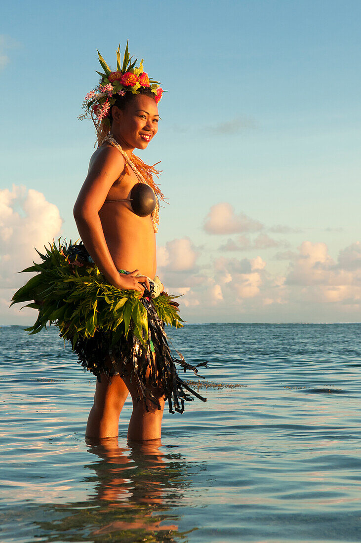 Tareguci Vulaono, Tänzerin im Shangri-La Resort auf der Insel Viti Levu, Fidschi.