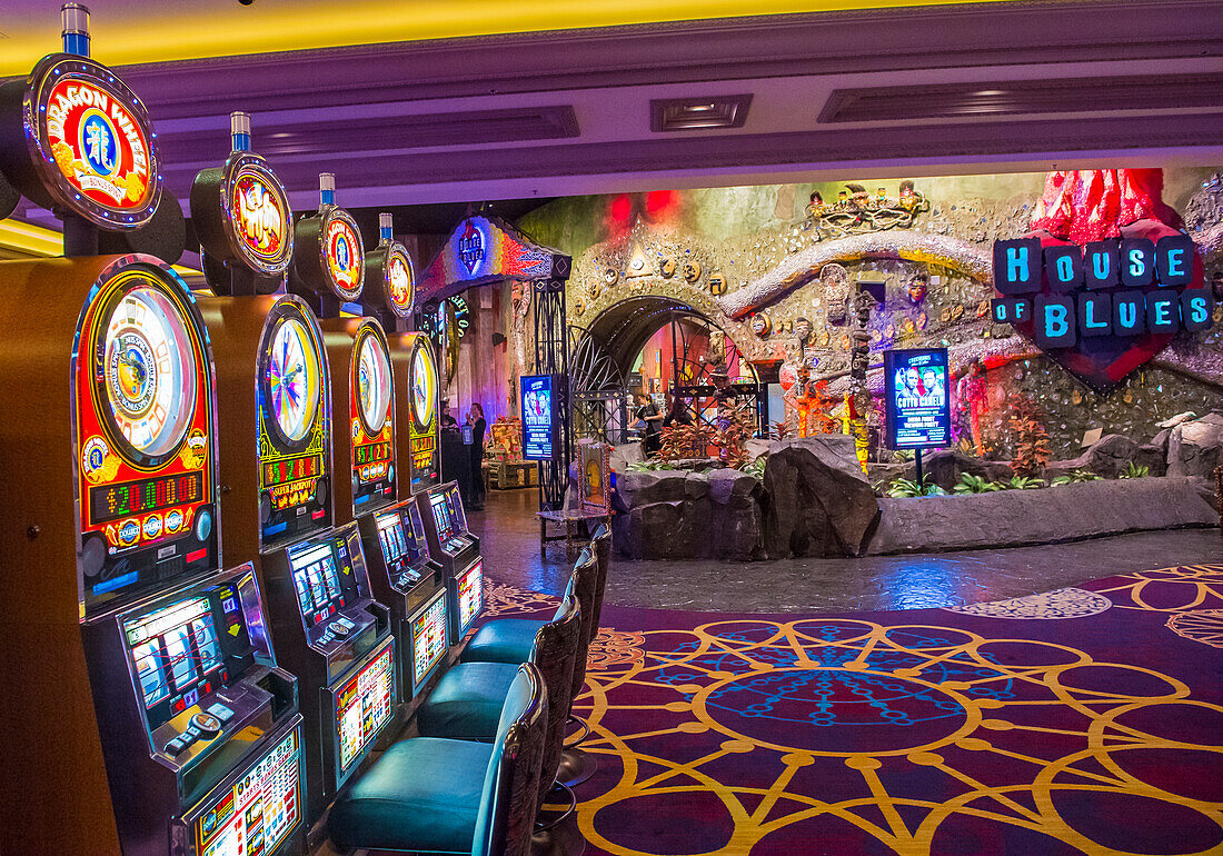 The interior of Mandalay Bay resort in Las Vegas. The resort, which opened in 1999, has 3,309 hotel rooms, 24 elevators and a casino of 135,000 sq ft