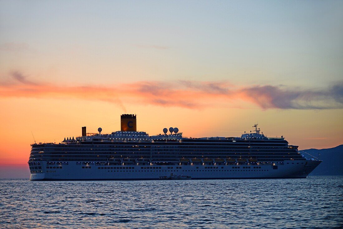 Cruise off the coast of Mykonos, Cyclades Islands, Greece