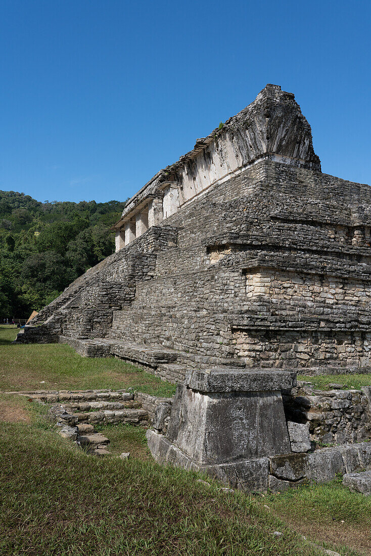The Palace in the ruins of the Mayan city of Palenque, Palenque National Park, Chiapas, Mexico. A UNESCO World Heritage Site.