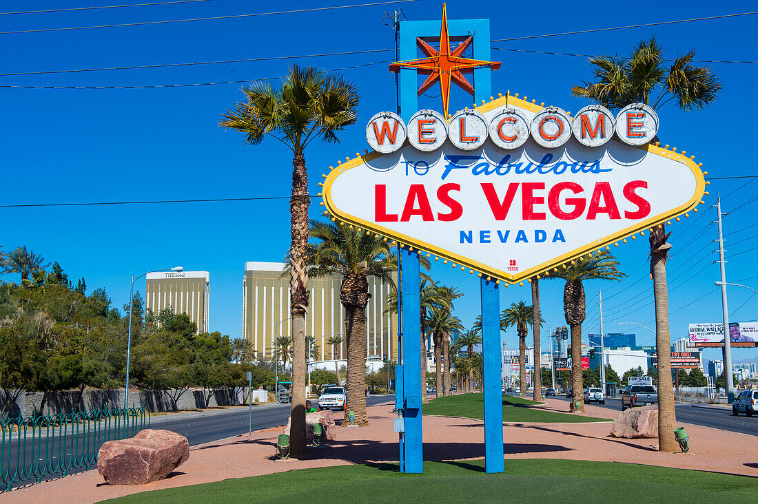 Das "Willkommen in Las Vegas"-Schild in Las Vegas.