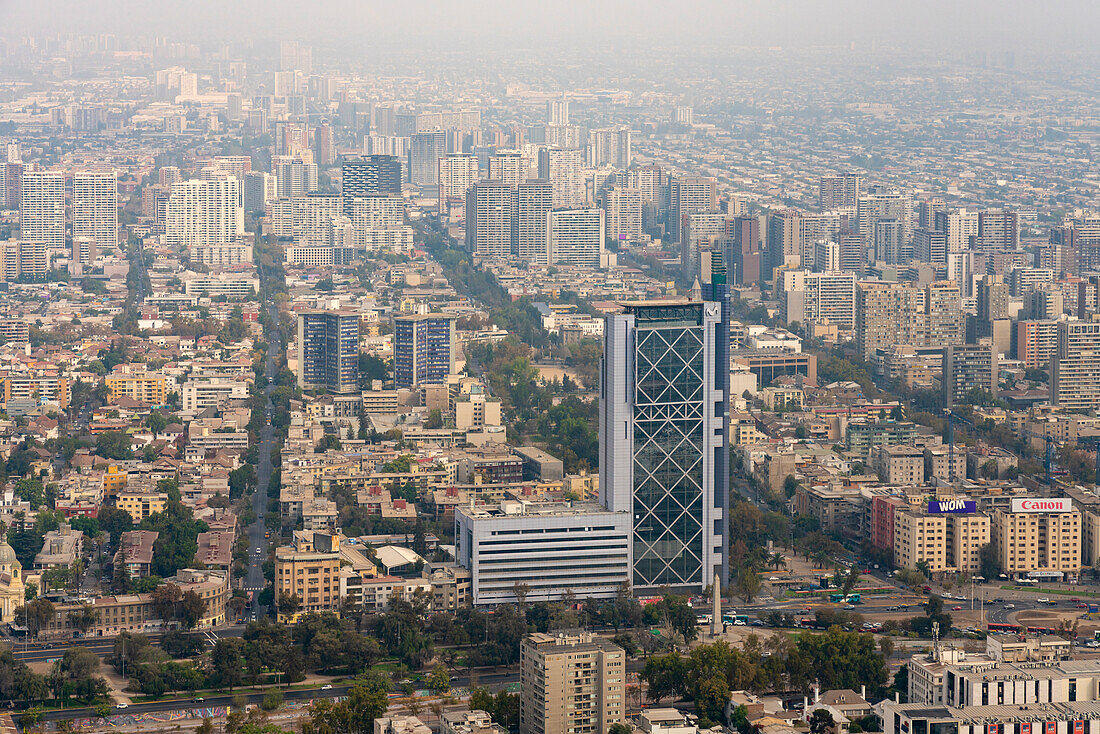 Movistar-Gebäude und Telefonica-Turm, Providencia, Santiago, Metropolregion Santiago, Chile, Südamerika