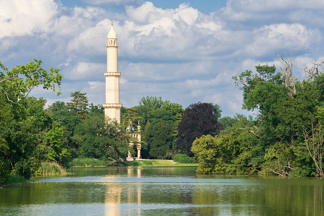 Minarett, Kulturlandschaft Lednice-Valtice, UNESCO-Welterbestätte, Lednice, Mähren, Tschechische Republik (Tschechien), Europa