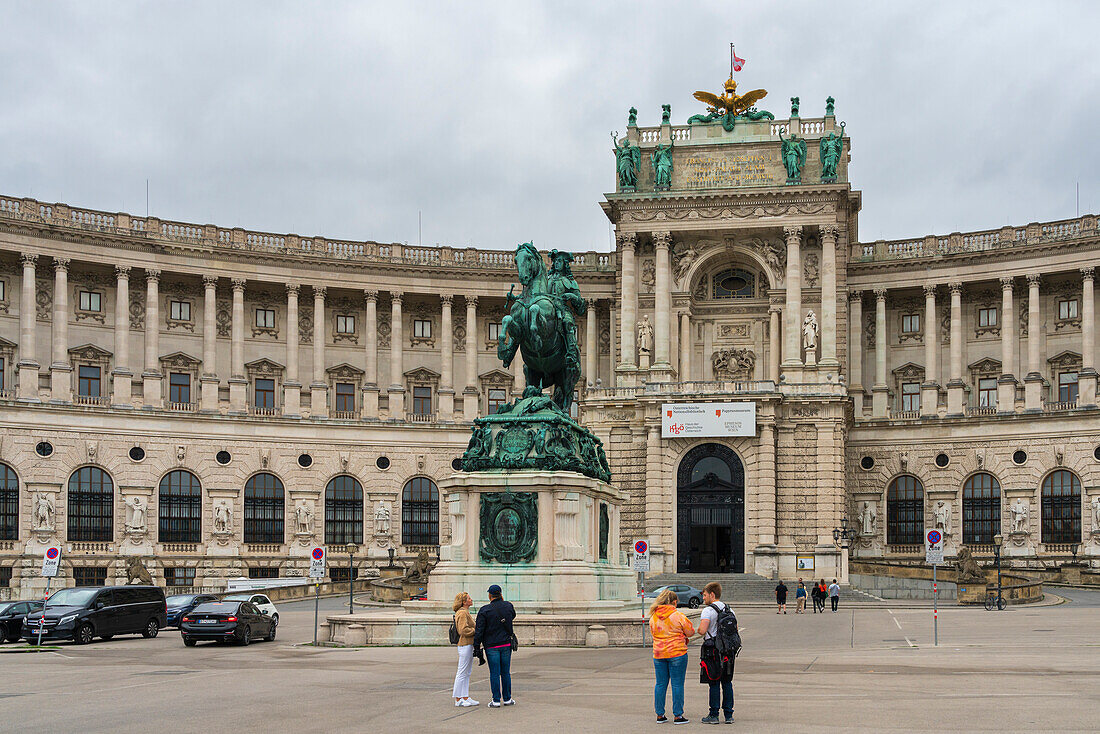 Prince Eugene monument in front of Hofburg, UNESCO World Heritage Site, Vienna, Austria, Europe