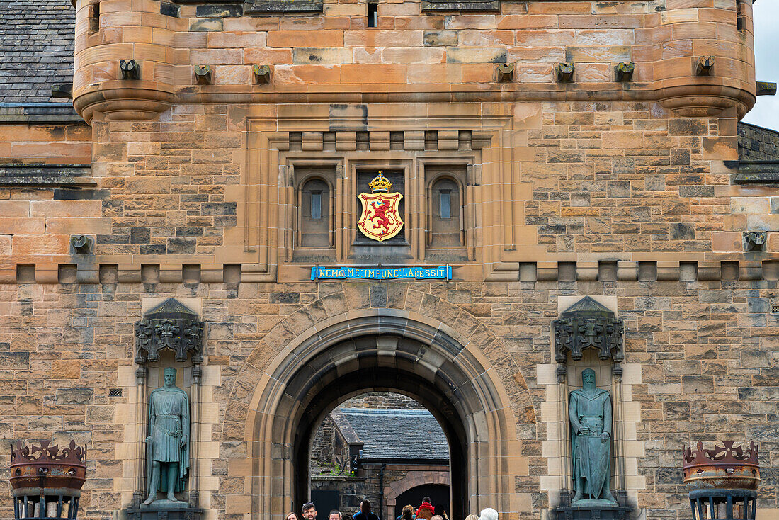 Entrance gate of Edinburgh Castle, Edinburgh, Scotland, United Kingdom, Europe