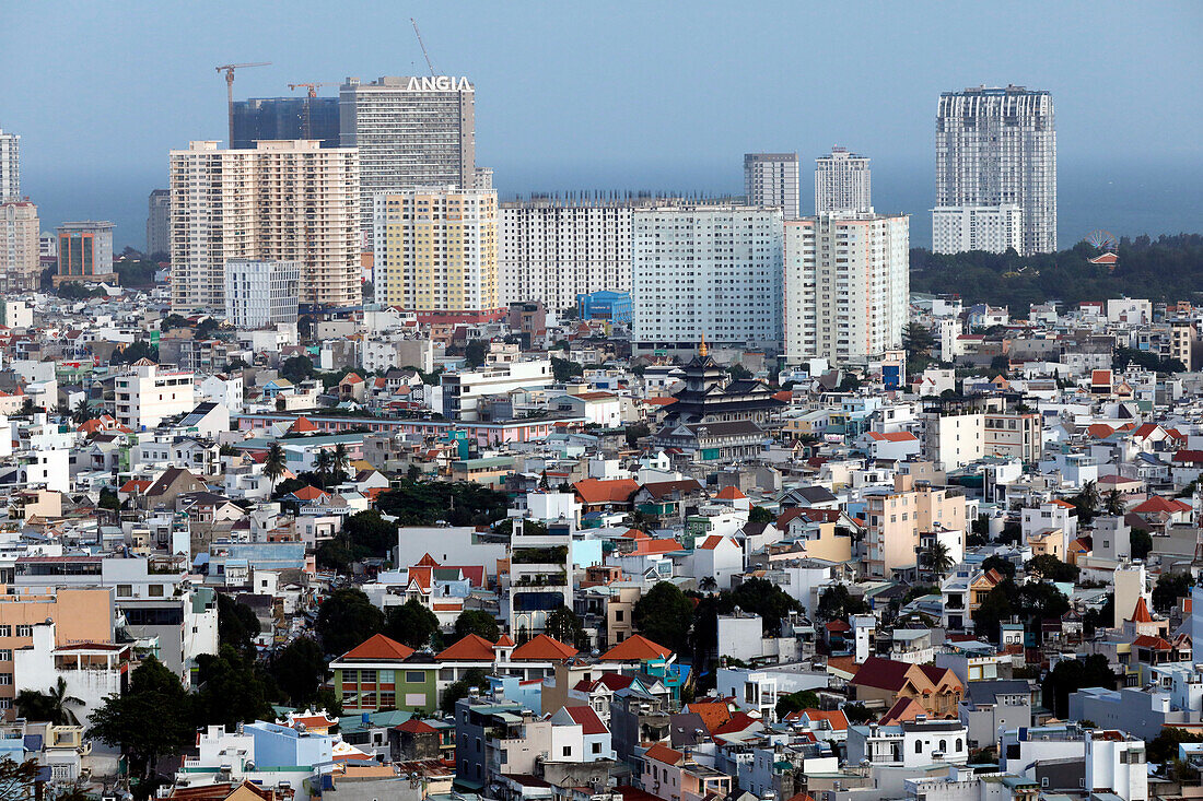 Overview of Vung Tau City landscape, view of the Resort Town buildings, Vung Tau, Vietnam, Indochina, Southeast Asia, Asia