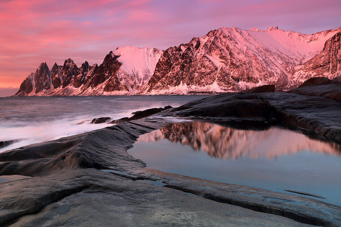 Teufelszähne, Tungeneset, Senja, Troms og Finnmark, Nordwest Norwegen, Skandinavien, Europa