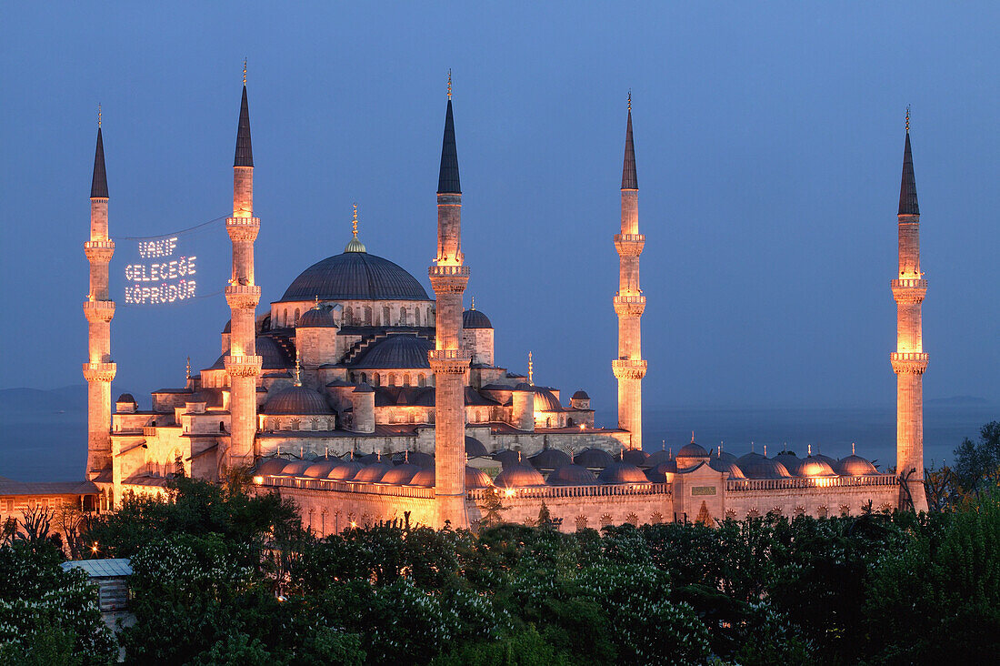 The Blue Mosque At Night